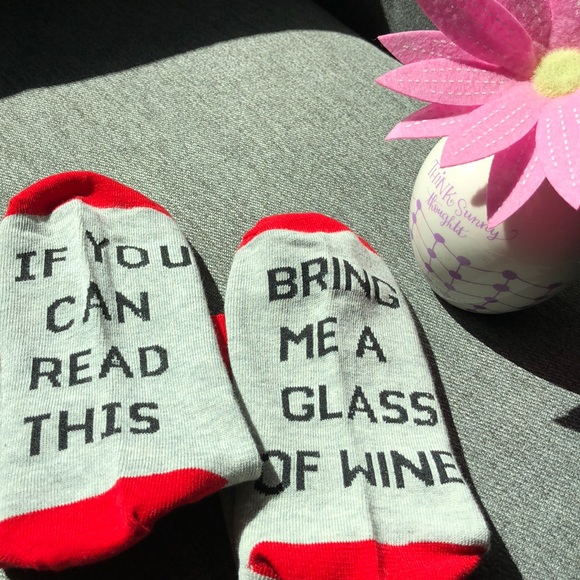 Cute Bring Me Wine Socks !Bundle for discounts! - Picture 3 of 3